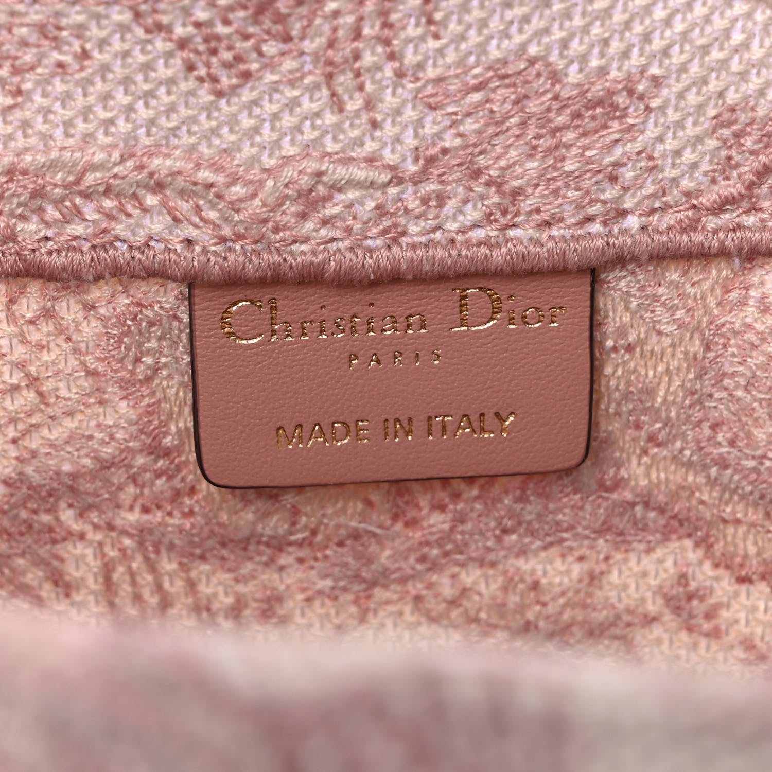 Christian Dior Canvas Toile De Jouy Embroidered Medium Book Tote Pink 6 of 14