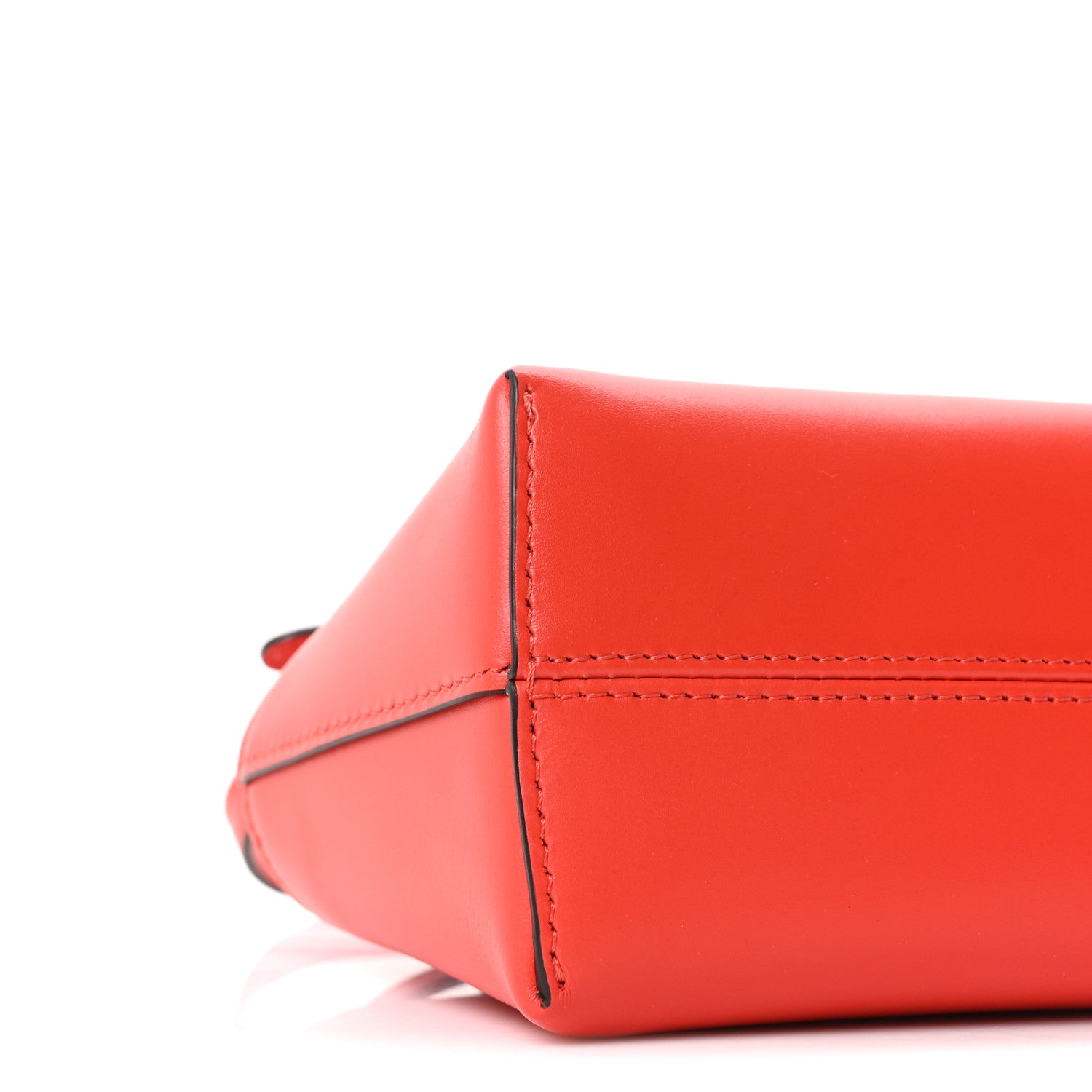 Fendi Vitello King Plexiglass Logo Embossed Mini By The Way Top Handle Boston Bag Papavero 8 of 10