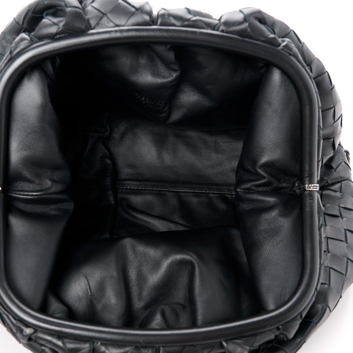 Nappa Maxi Intreccio The Pouch Oversized Clutch Black