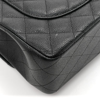 Chanel Caviar Quilted Jumbo Double Flap Black 12 of 12