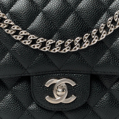 Chanel Caviar Quilted Medium Double Flap Bijoux Chain Black 9 of 14