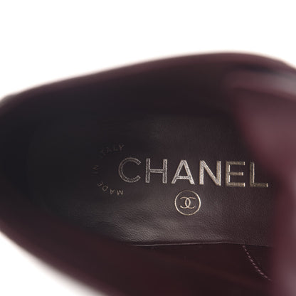 Chanel Crackled Calfskin Velvet Pearl Combat Short Boots 38.5 Black 8 of 9