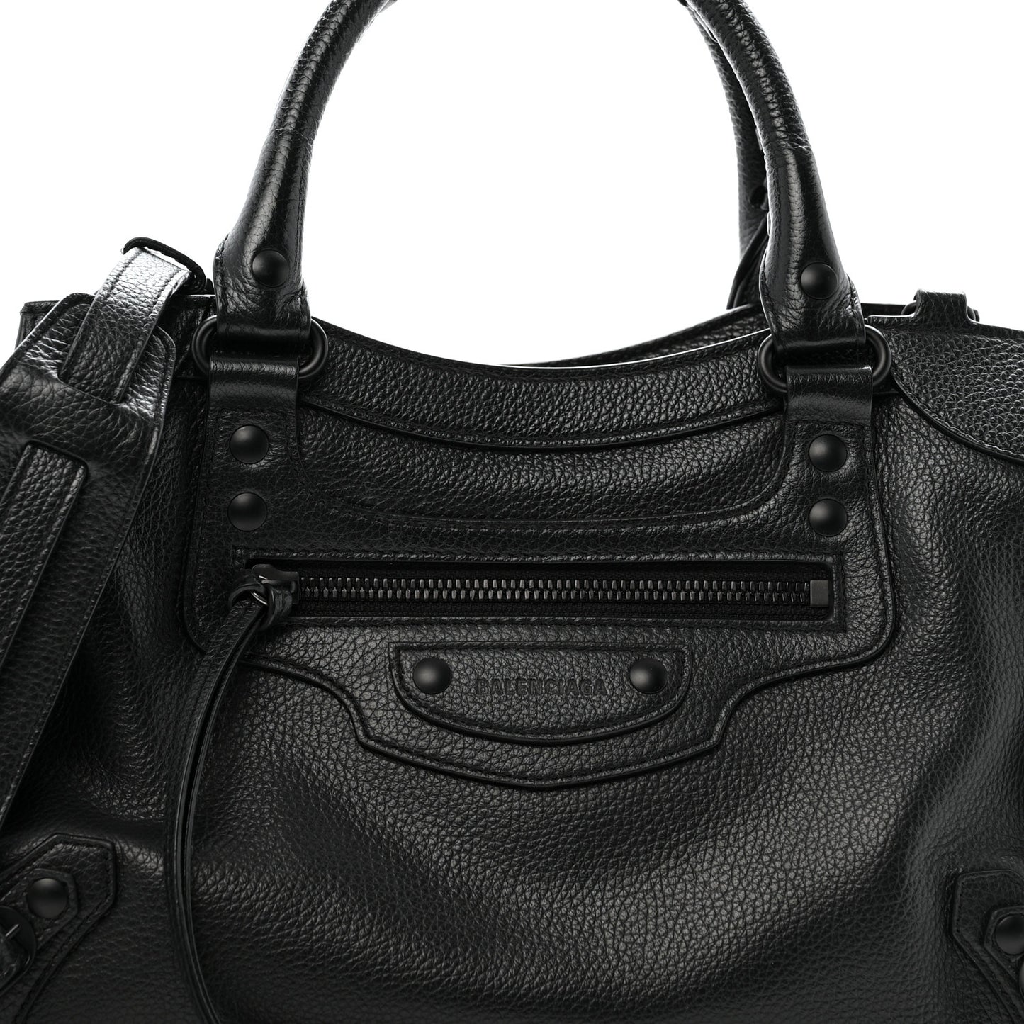 Grained Calfskin Neo Classic Black Hardware S City Black