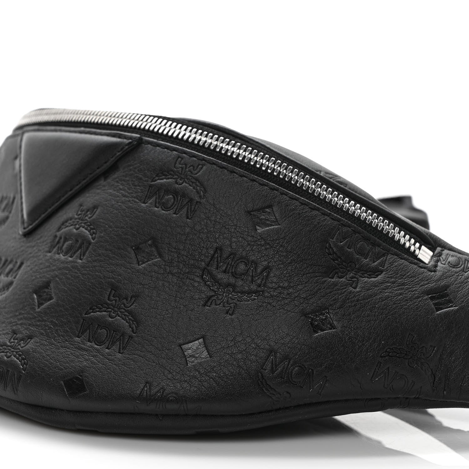 MCM Calfskin Ottomar Monogram Fursten Belt Bag Black 8 of 8