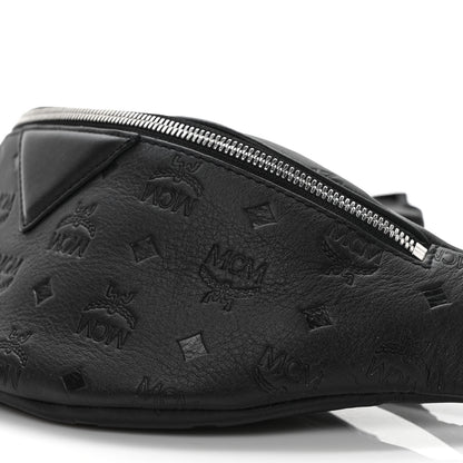 MCM Calfskin Ottomar Monogram Fursten Belt Bag Black 8 of 8
