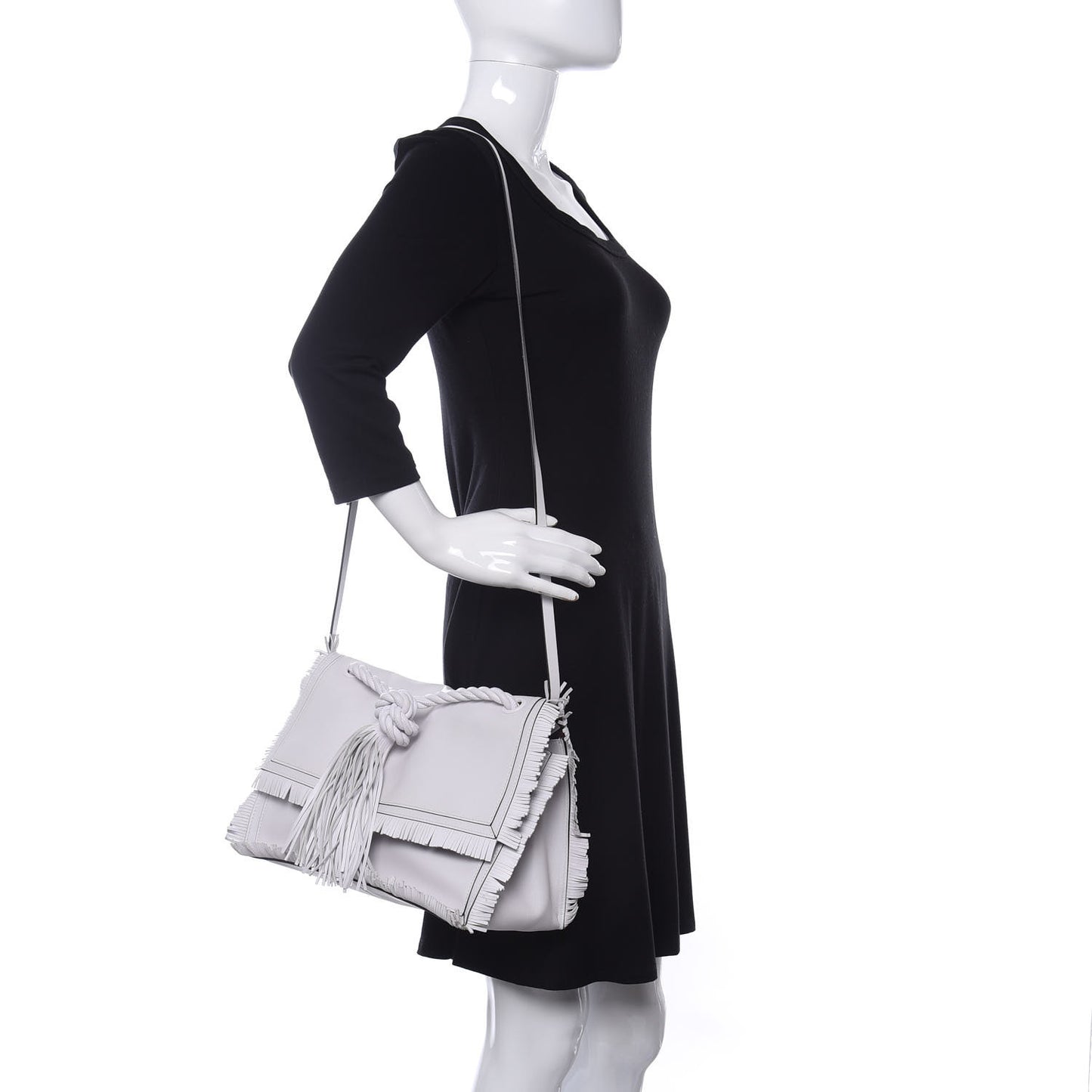 Calfskin The Rope Crossbody Bag White