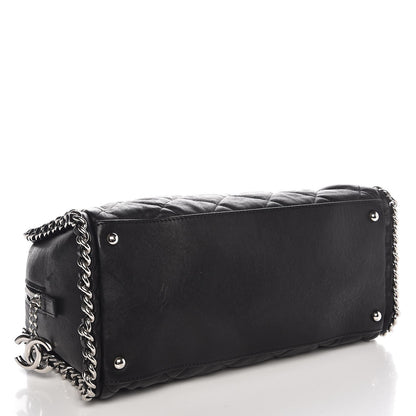 Chanel Calfskin Chain Around Bowler Black 4 of 8