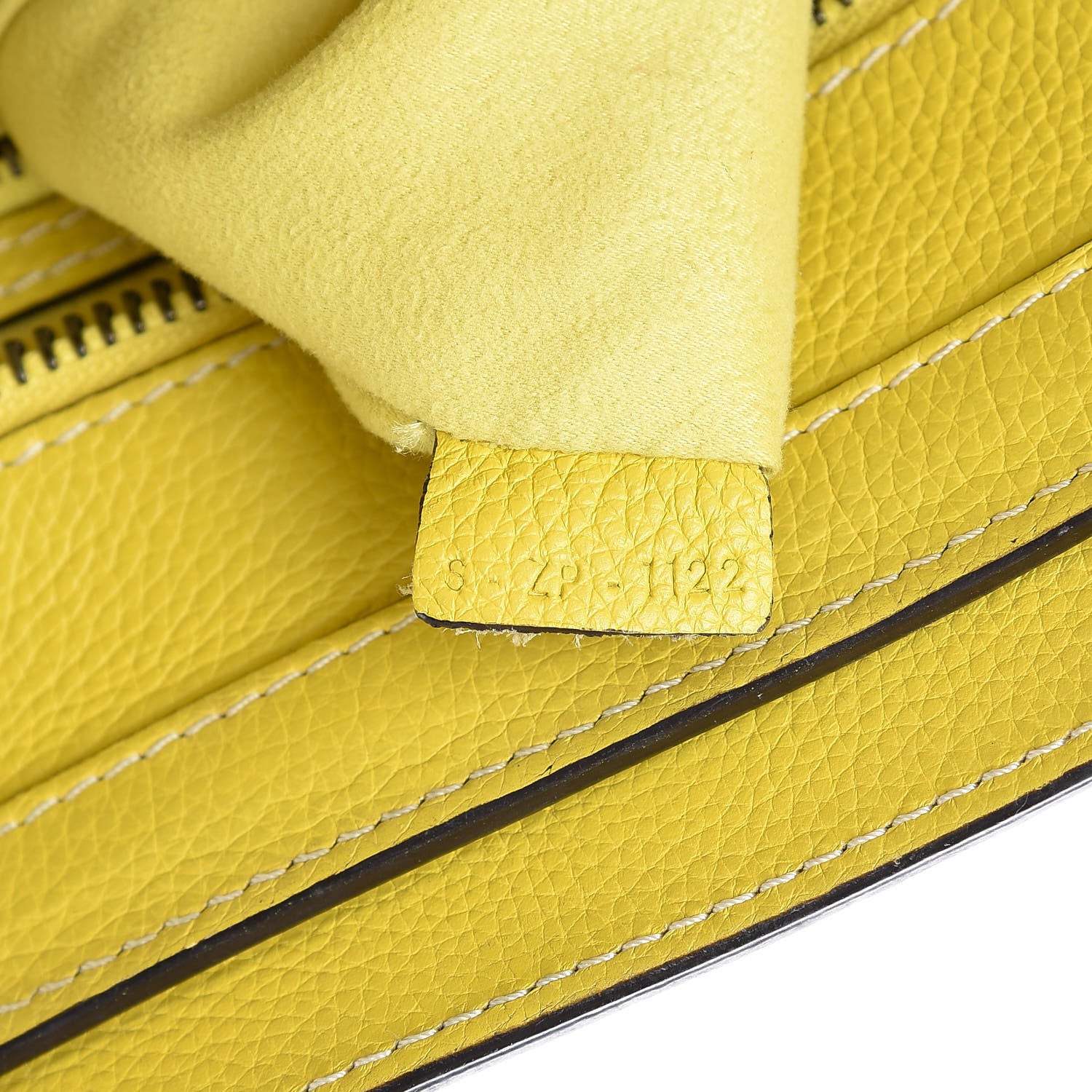 Celine Drummed Calfskin Micro Luggage Citron 6 of 19