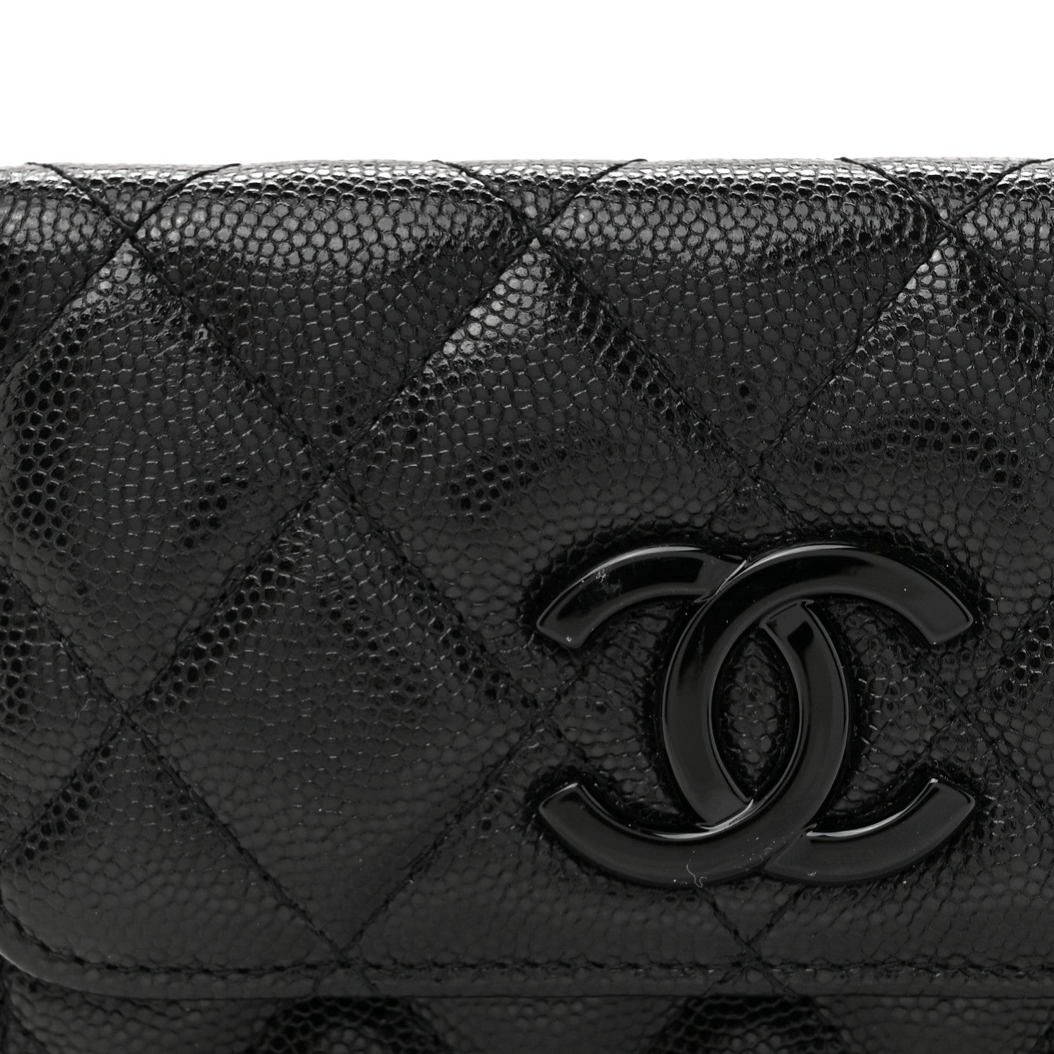 Chanel Caviar Quilted My Everything Belt Flap Card Holder Black 8 of 11