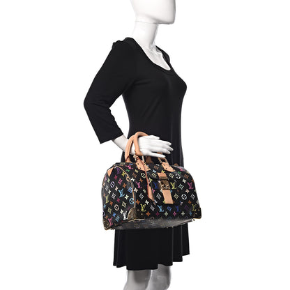 Louis Vuitton Monogram Multicolor Speedy 30 Black 2 of 10