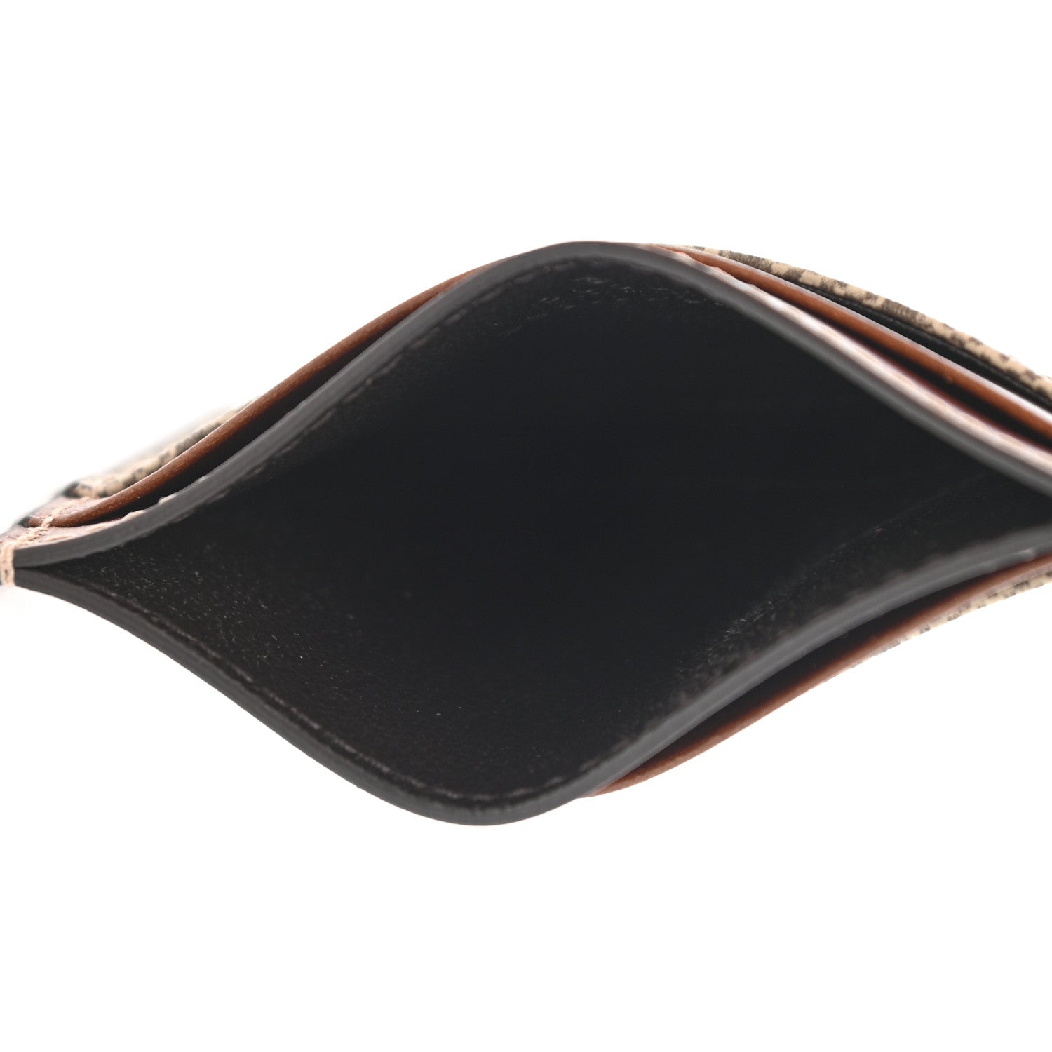 Gucci GG Supreme Monogram Calfskin Card Holder Beige Ebony Cuir 5 of 6