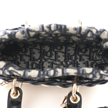 Christian Dior Wicker Oblique Micro Lady D-Joy Bag Natural Black 5 of 11