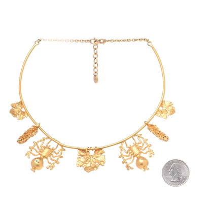 Christian Dior Metal Mille Fleurs De Dior Necklace Gold 2 of 3