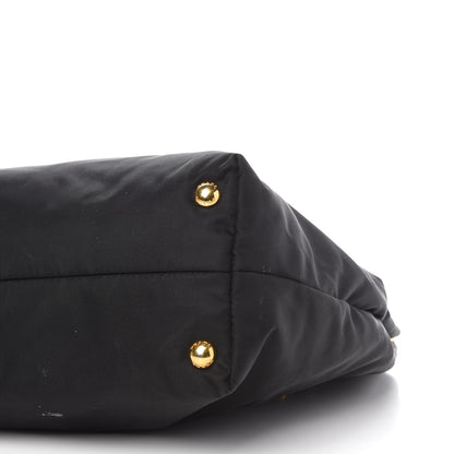 Prada Tessuto Nylon Soft Calf Tote Black 8 of 12