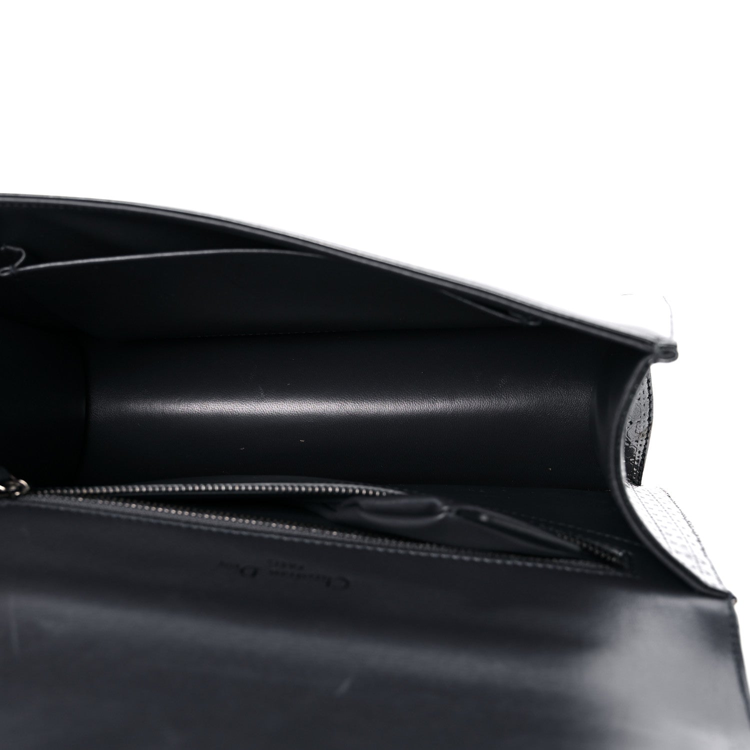 Christian Dior Metallic Patent Micro-Cannage Medium Diorama Flap Bag Onyx Black 5 of 11