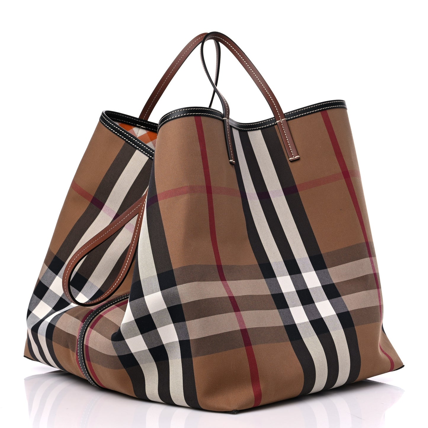 Vintage Check XL Beach Tote Dark Birch