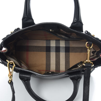 Burberry Smooth Calfskin House Check Baby Banner Tote Black 6 of 22