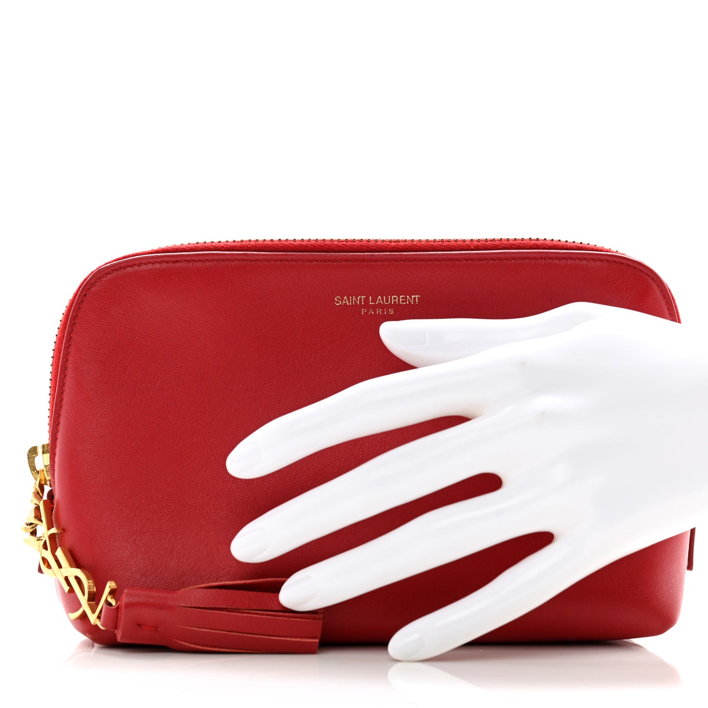 Calfskin Cosmetic Case New Red
