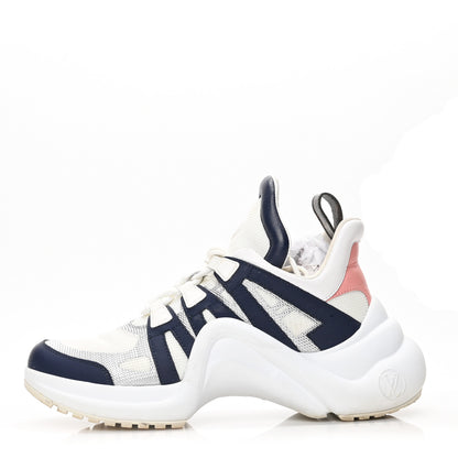 Louis Vuitton Calfskin Technical Nylon LV Archlight Sneaker 39 White Blue Pink 1 of 7