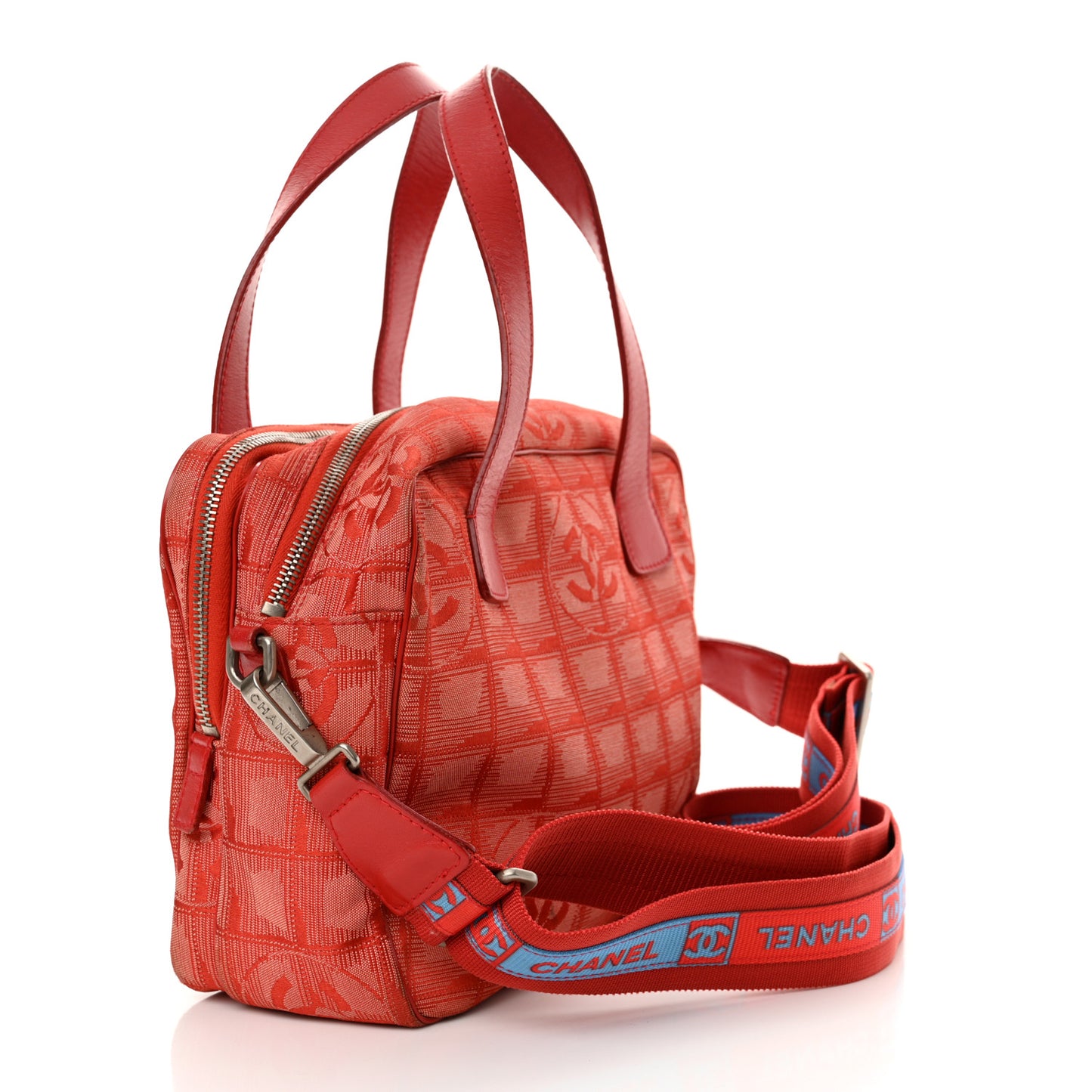 Nylon Small Travel Tote Red