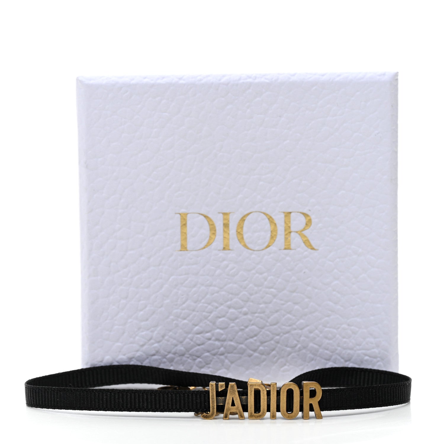 Christian Dior Grosgrain Ribbon J'Adior Logo Choker Necklace Black 5 of 5