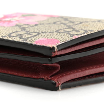 Gucci GG Supreme Monogram Blooms Card Case Wallet Beige Multicolor Dry Rose 9 of 11