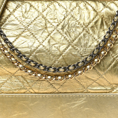 Chanel Metallic Aged Calfskin Quilted Medium Gabrielle Gold 8 of 10