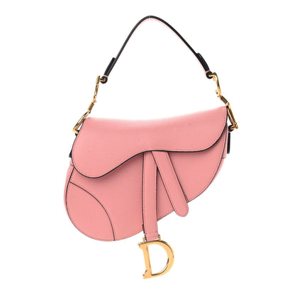 Christian Dior Grained Calfskin Mini Saddle Bag Pink 1 of 11