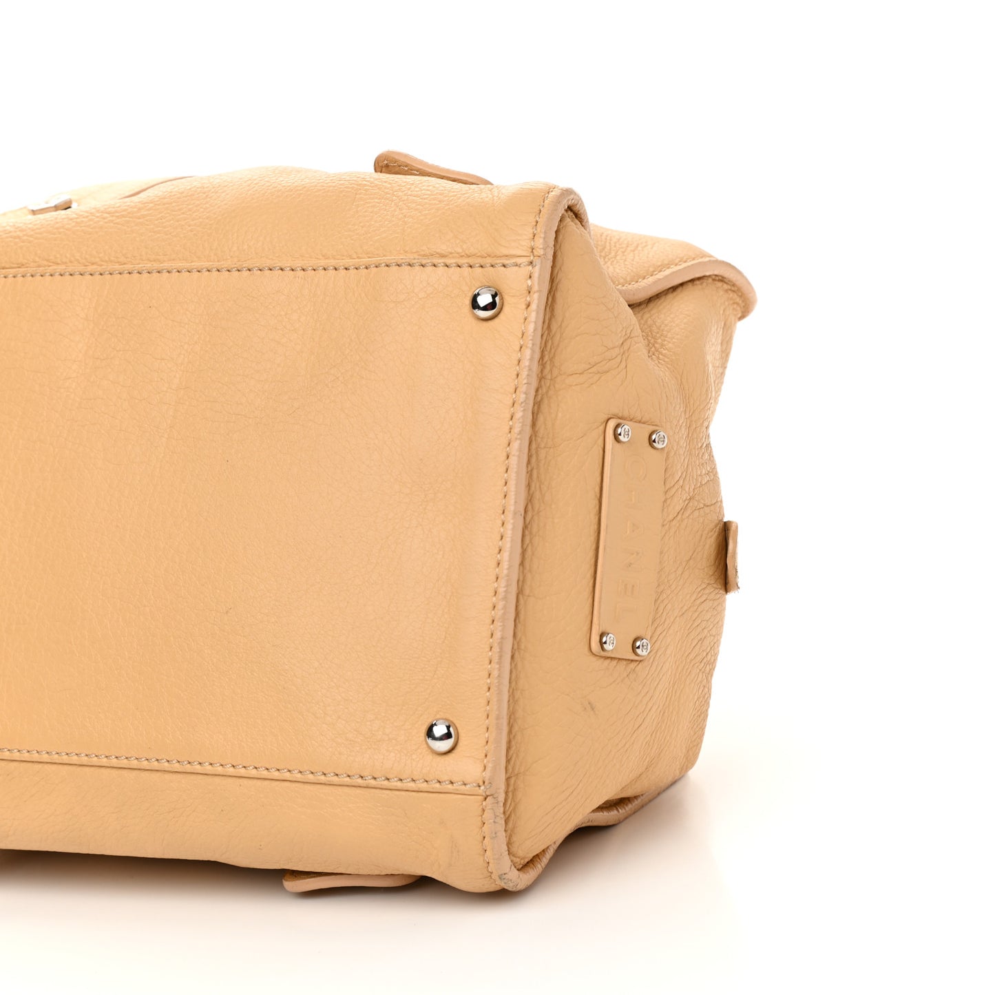 Deerskin Medium Bolt Bag Beige