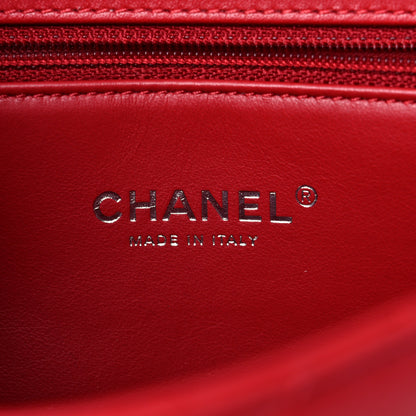 Chanel Lambskin Quilted Small CC Filigree Flap Dark Red 8 of 10