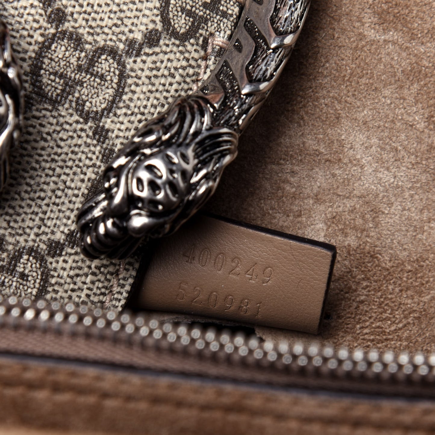 GG Supreme Monogram Small Dionysus Shoulder Bag Taupe
