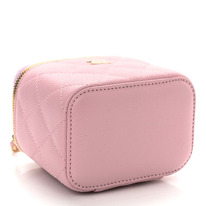 Chanel Caviar Quilted Mini Vanity Case With Chain Light Pink 4 of 10