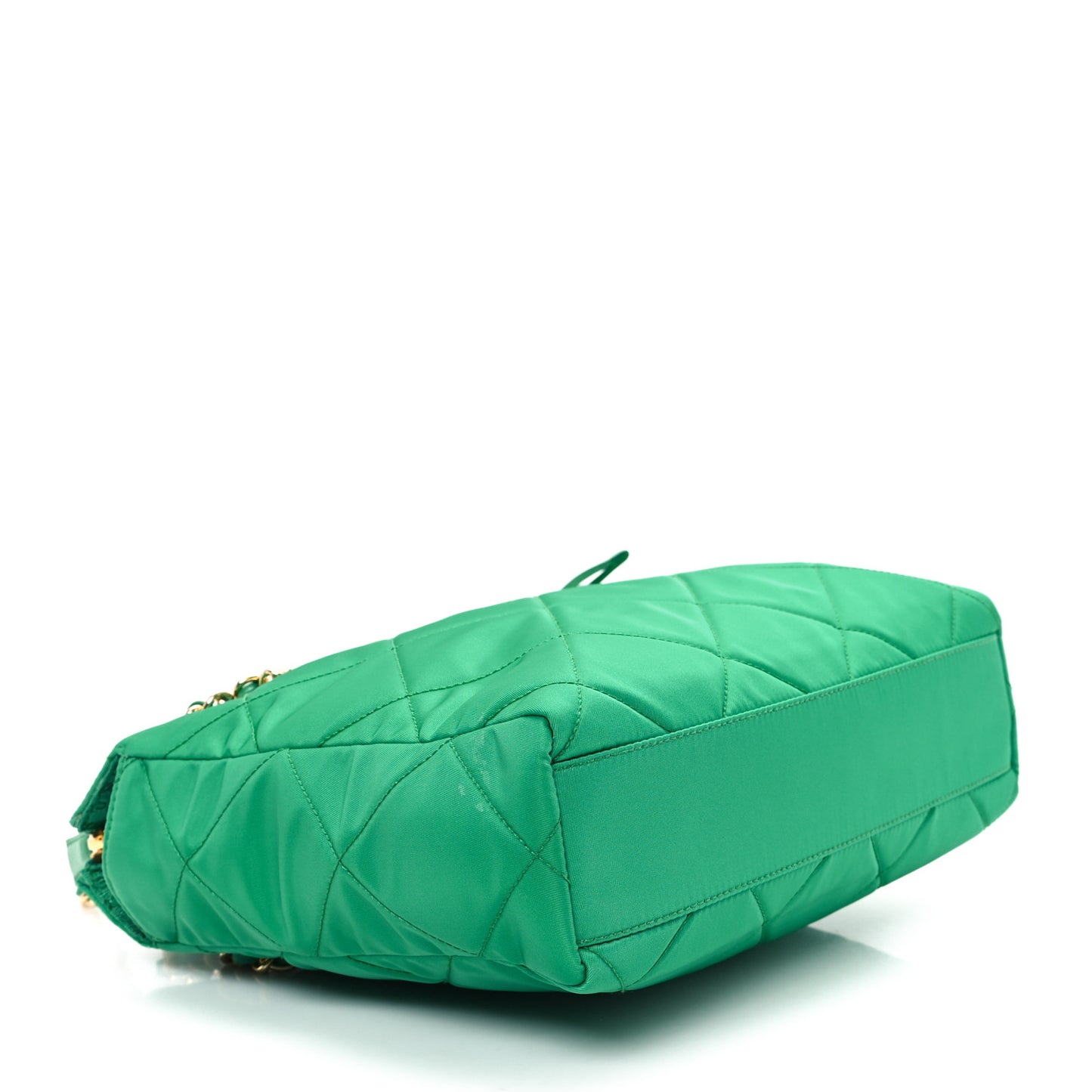 Re-Nylon Saffiano Stitched Re-Edition 1995 Chaine Shoulder Bag Menta