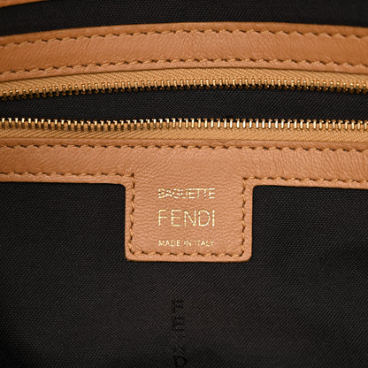 Fendi Nappa FF 1974 Embossed Baguette Miele Scuro 6 of 10