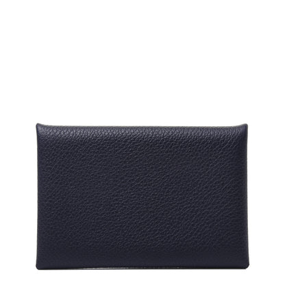 Hermes Evercolor Calvi Card Case Bleu Nuit 1 of 11