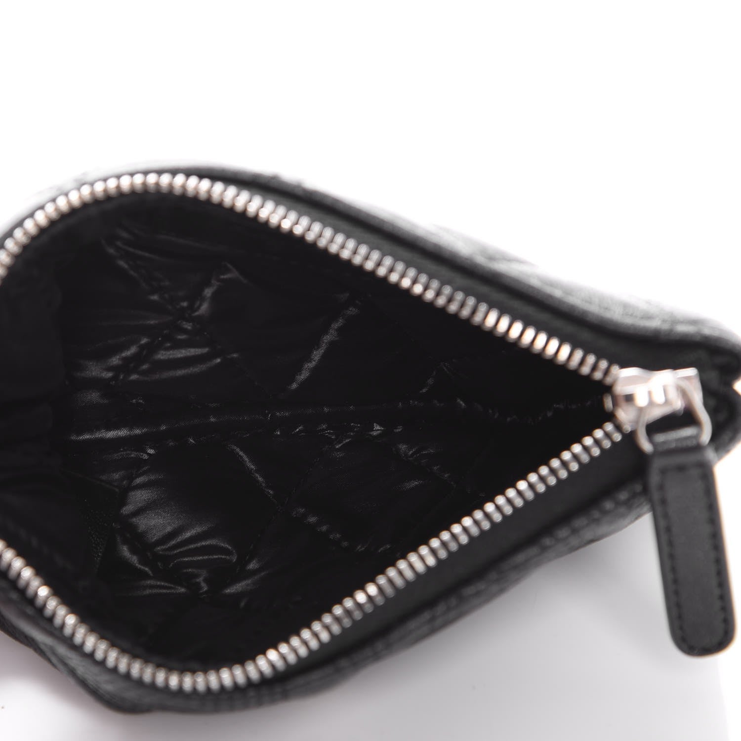 Chanel Metallic Lambskin Star Embossed Coin Purse Case Black 5 of 8