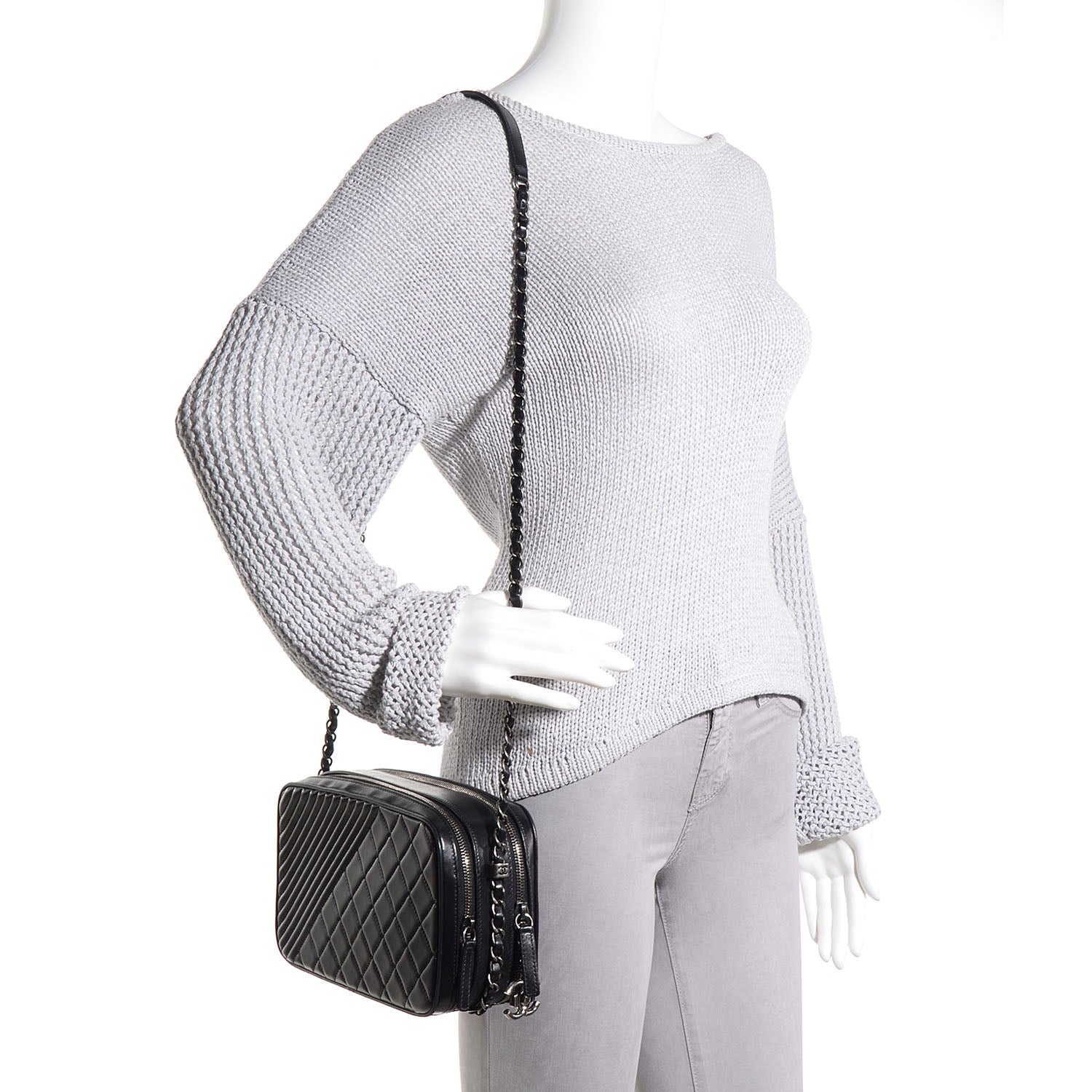 Chanel Lambskin Large Coco Boy Camera Bag Black 2 of 8