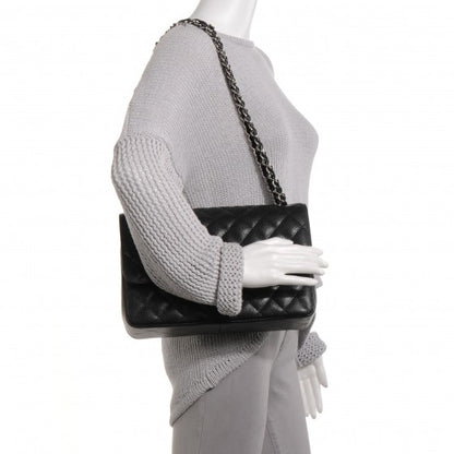 Chanel Caviar Quilted Jumbo Double Flap Black 2 of 7