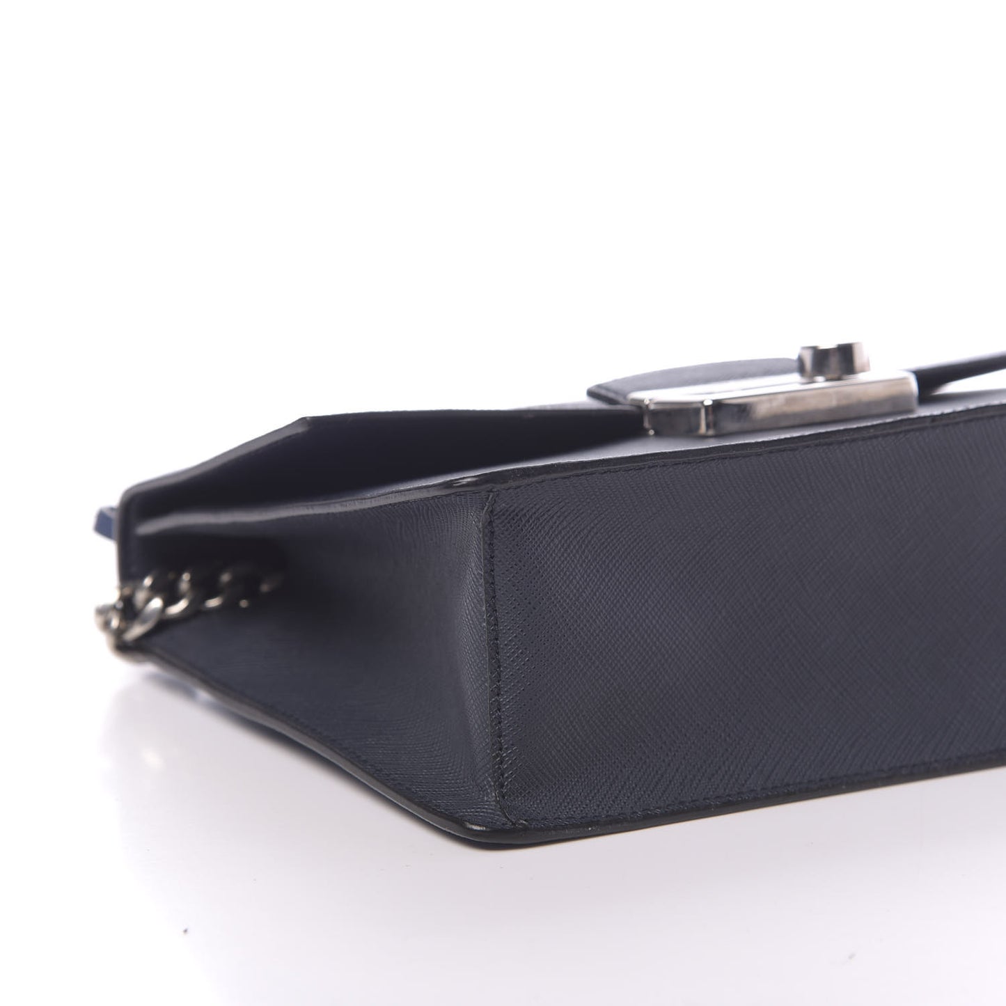 Saffiano Pattina Crossbody Bag Bluette Baltico