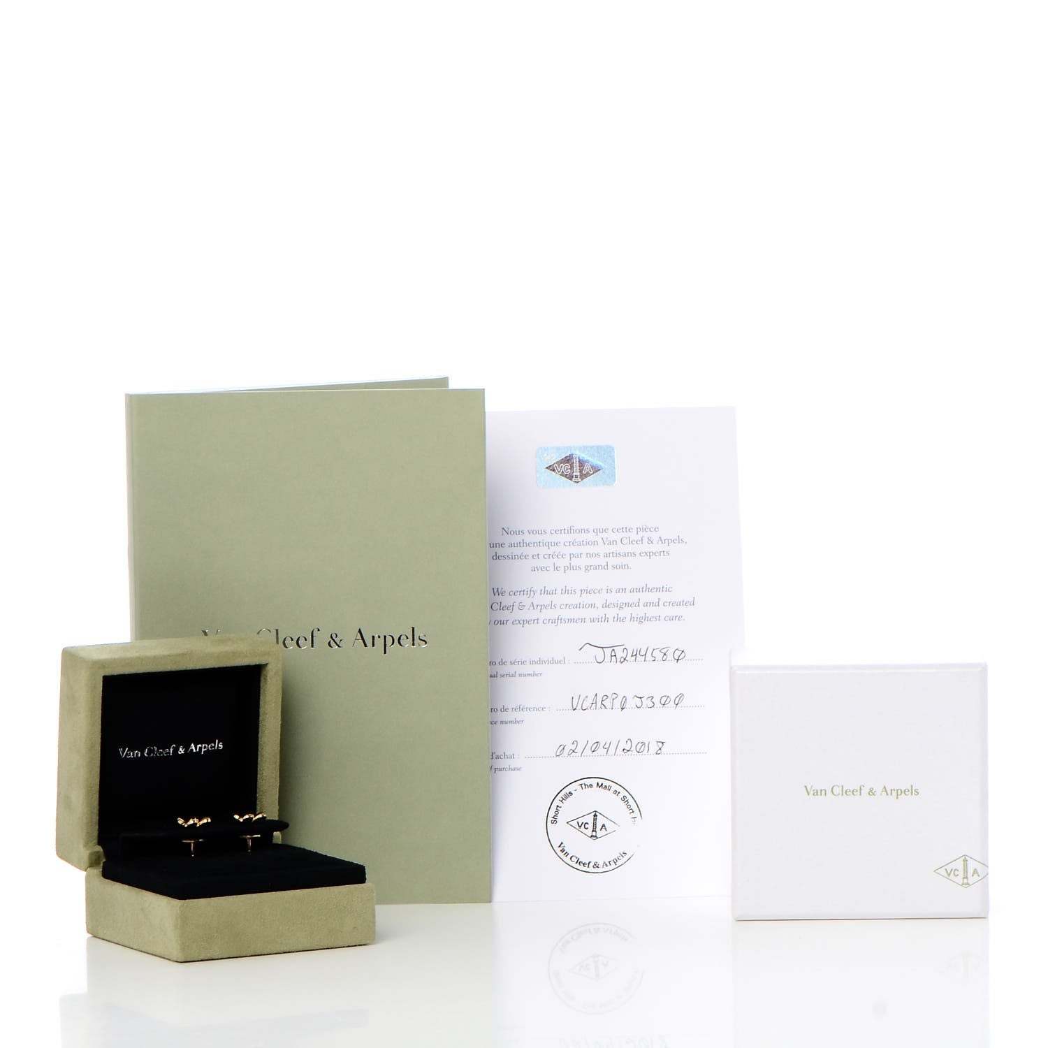 Van Cleef & Arpels 18K Yellow Gold Diamond Mini Frivole Earrings 5 of 5