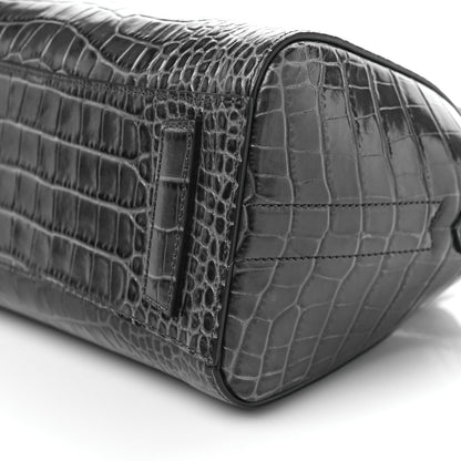 Givenchy Calfskin Crocodile Embossed Mini Antigona Storm Grey 9 of 9