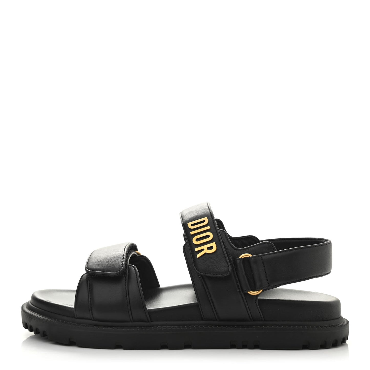 Lambskin Dioract 10mm Sandals 37.5 Black