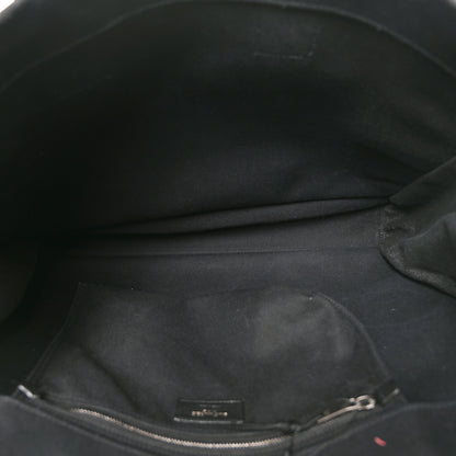 Saint Laurent Linen Calfskin Rive Gauche Tote Black 4 of 11