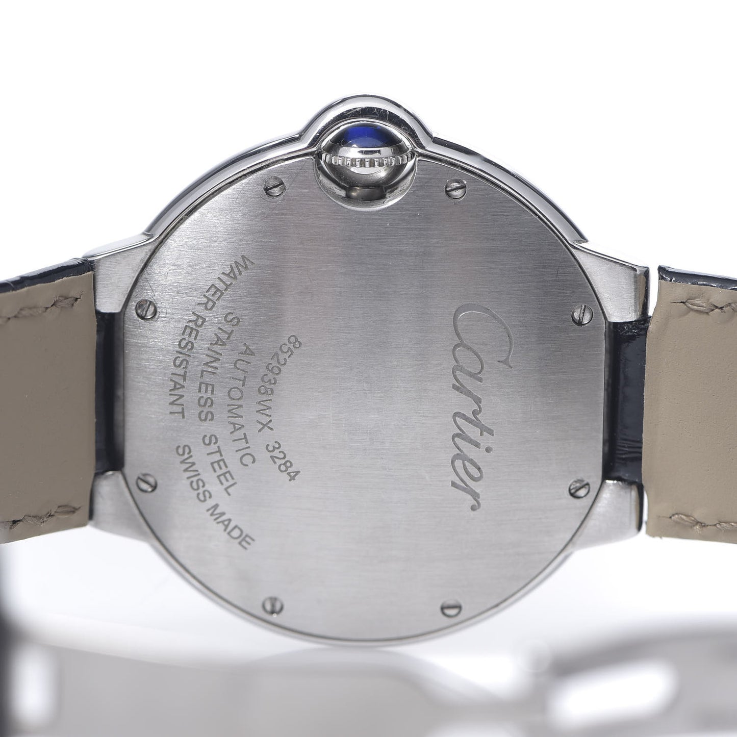 Stainless Steel Alligator Diamond Bezel 36mm Ballon Bleu De Cartier Automatic Watch Pink