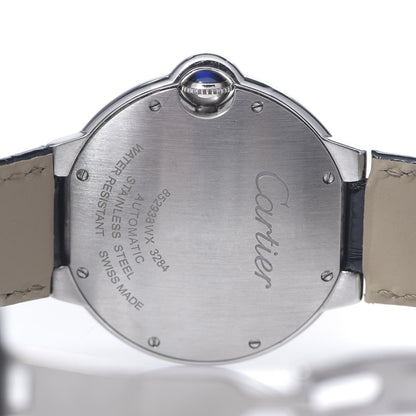 Cartier Stainless Steel Alligator Diamond Bezel 36mm Ballon Bleu De Cartier Automatic Watch Pink 4 of 8