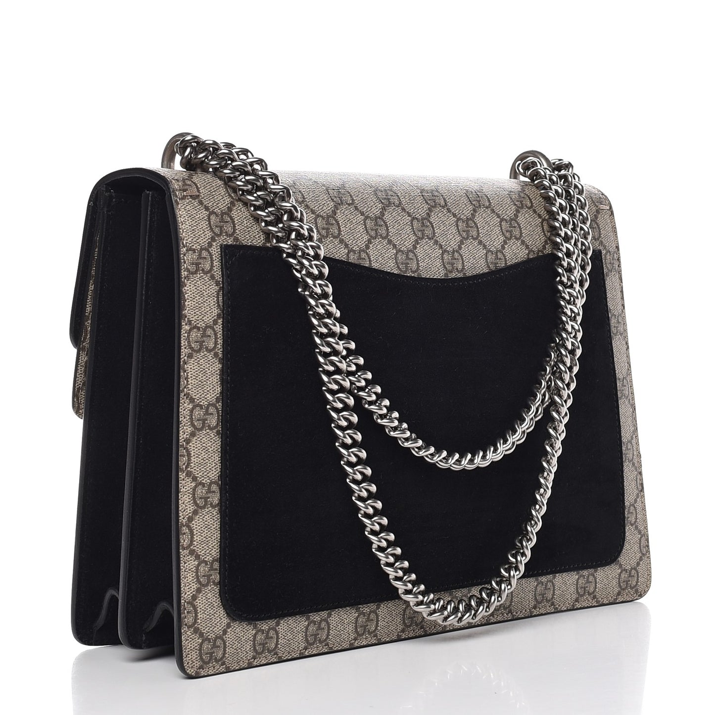 GG Supreme Monogram Medium Dionysus Shoulder Bag Black