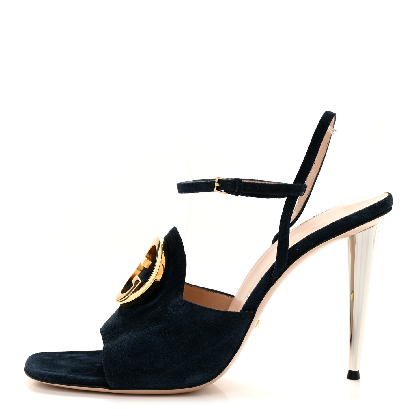 Suede Blondie 100mm Slingback Sandals 40.5 Blondie Blu