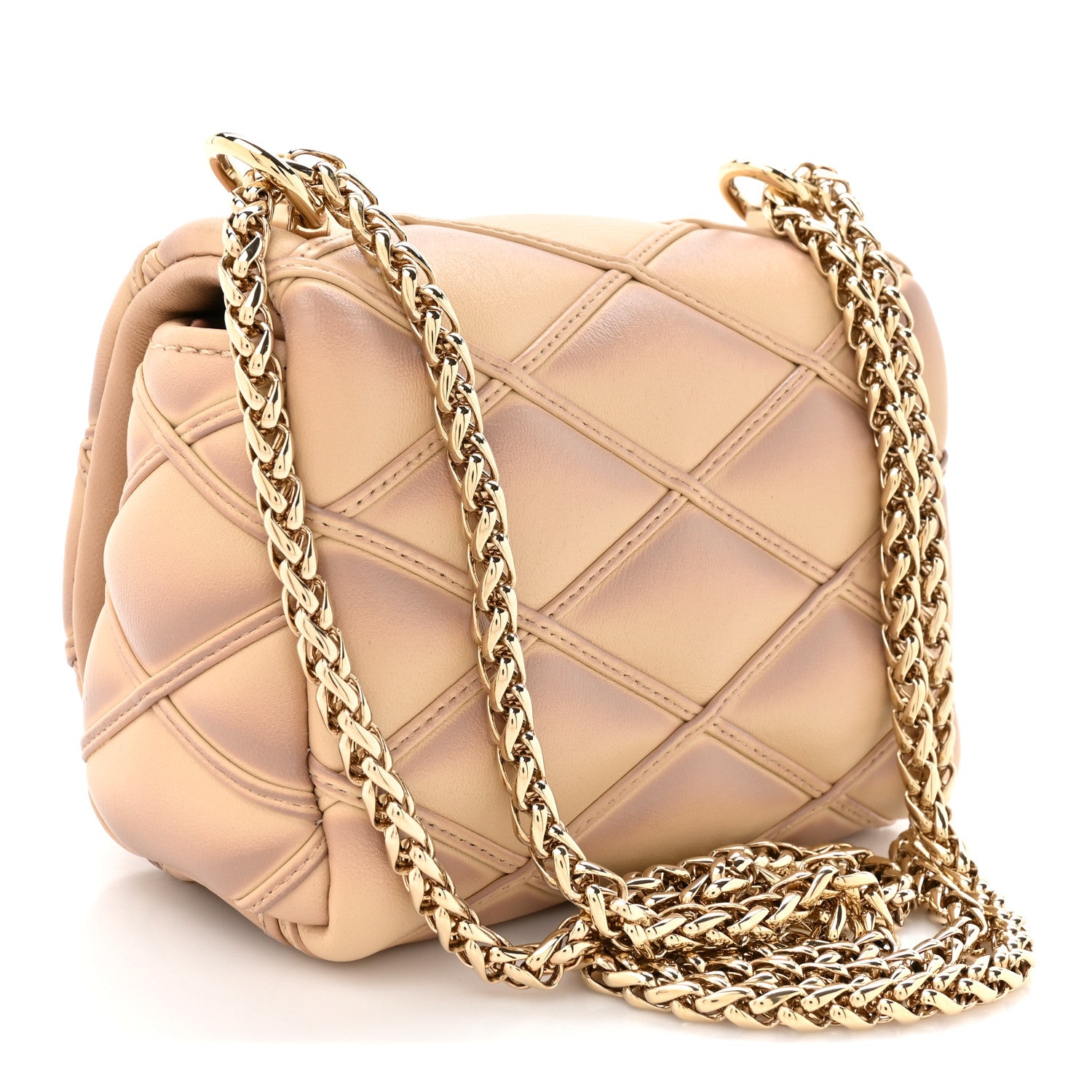 Louis Vuitton Lambskin Malletage Pico GO-14 Beige Pink 3 of 9