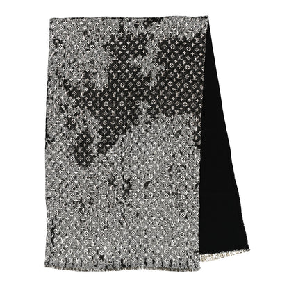 Louis Vuitton Silk Monogram So Glitter Stole Black 2 of 3