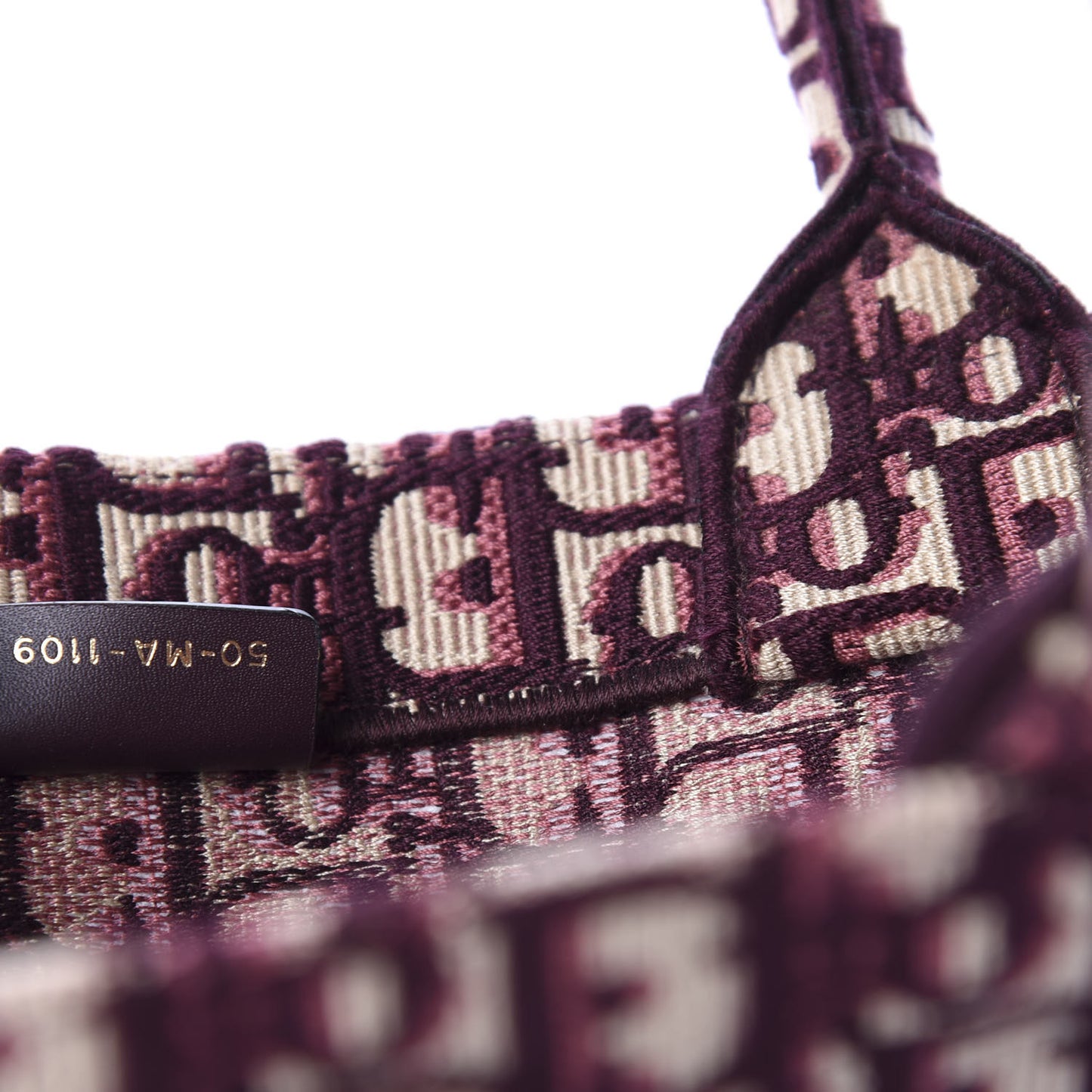 Oblique Medium Book Tote Burgundy Multicolor